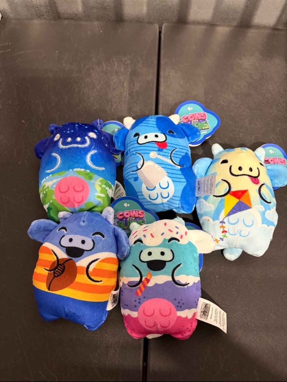 Cows Vs Aliens Mini Cow Plush Bundle of 5 New with Tags